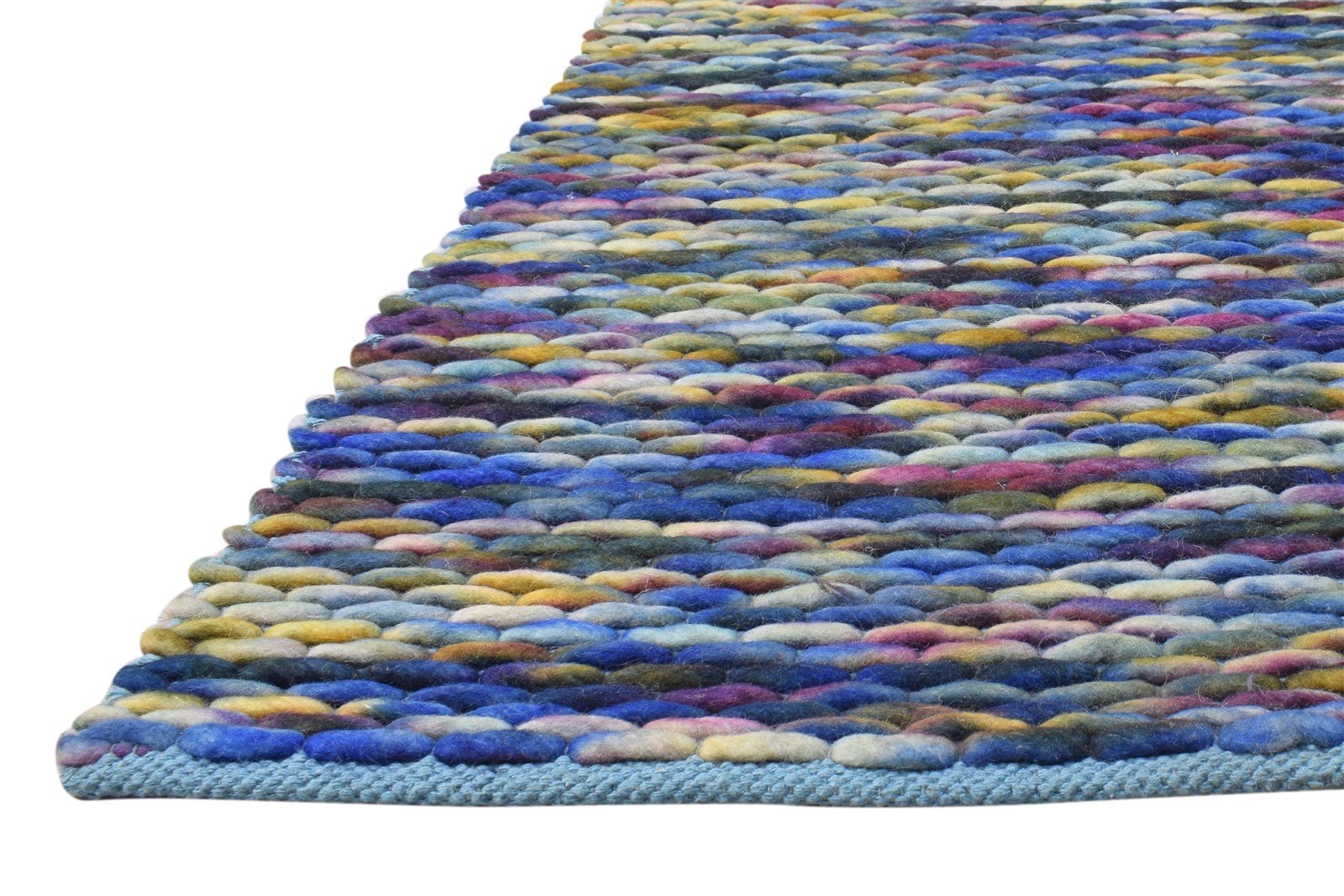 Wool Multi Color Rug 5' X 8' Modern Braided Bohemian Abstract Room Size Carpet 