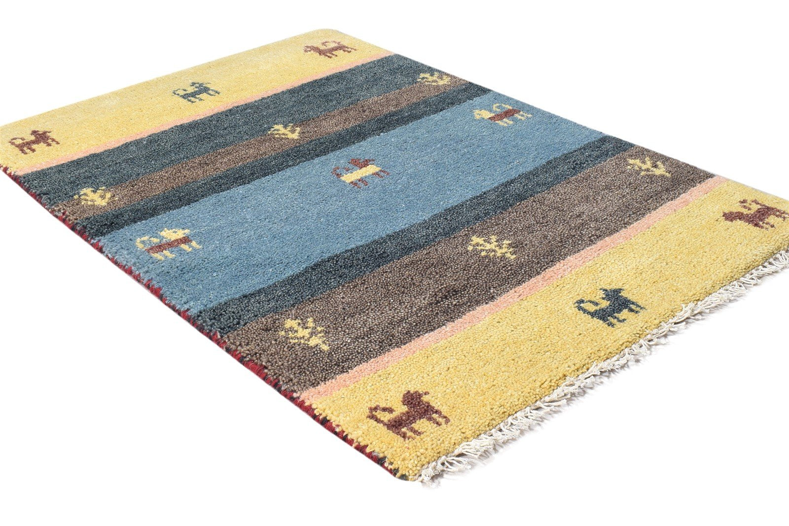 Hand Knotted Multi Color Wool Rug 2X3 Southwestern American Tribal Small Carpet 