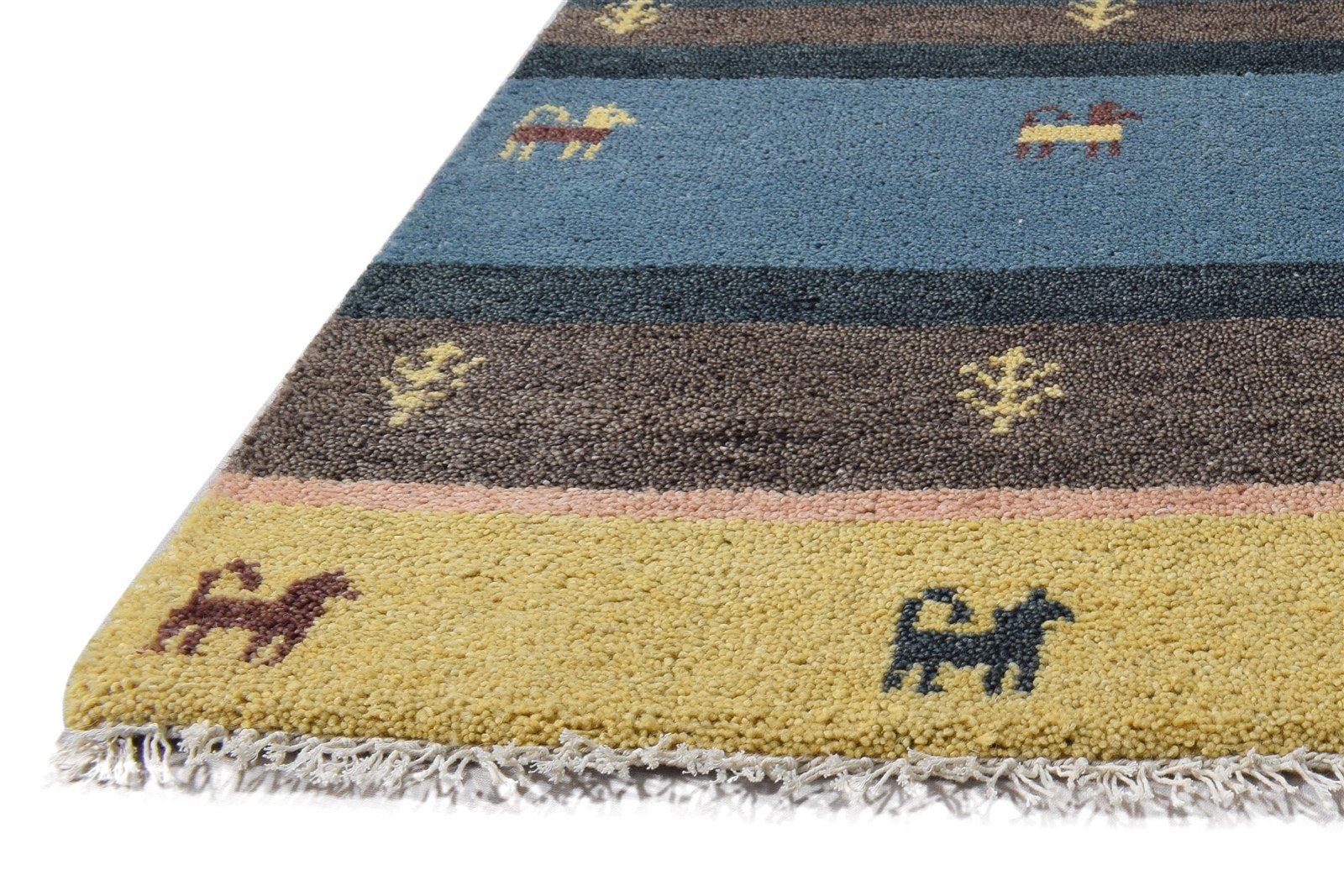 Hand Knotted Multi Color Wool Rug 2X3 Southwestern American Tribal Small Carpet 