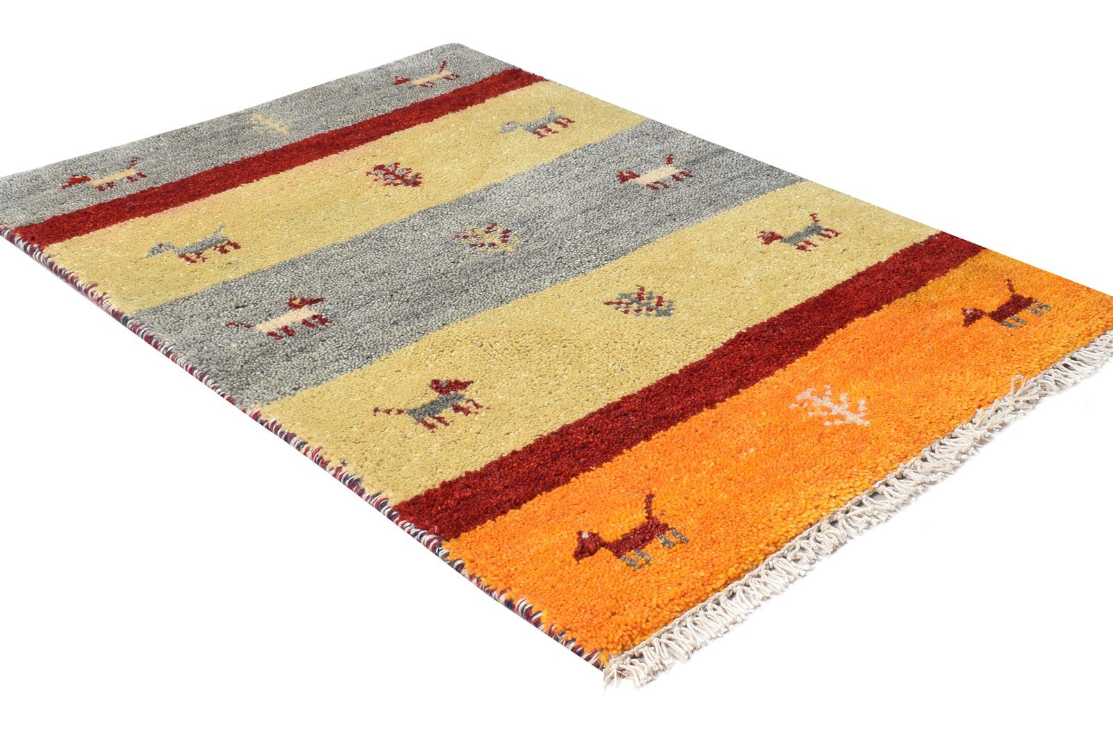 Multi Color Wool Rug 2X3 Southwestern Hand Knotted American Tribal Small Carpet 