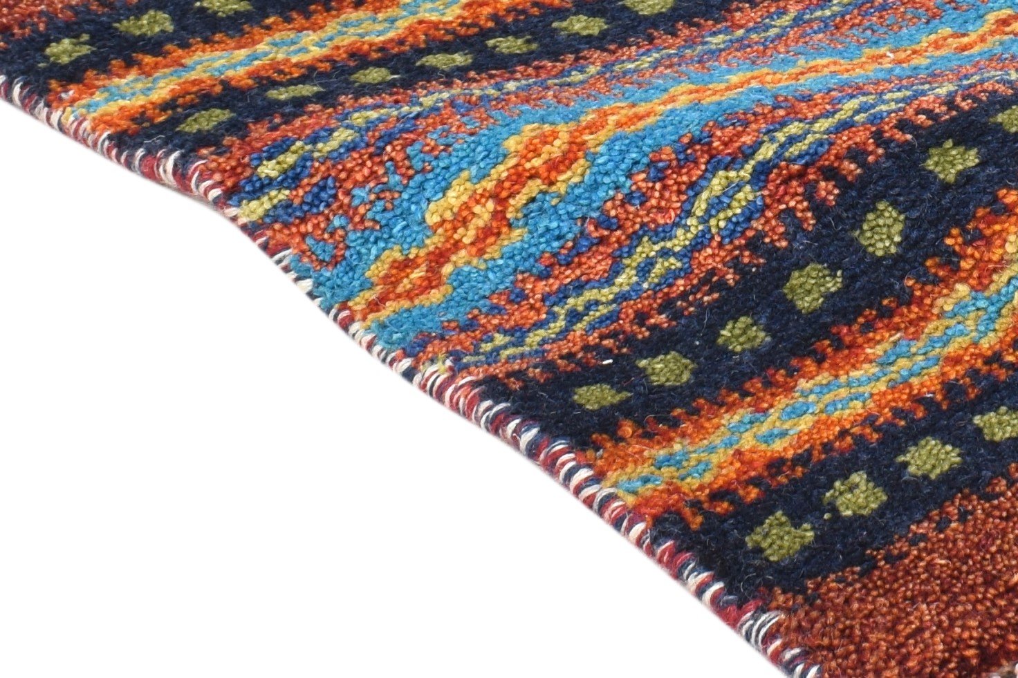 1X2 Rug Wool Multi Color Southwestern Hand Knotted American Tribal Small Carpet 