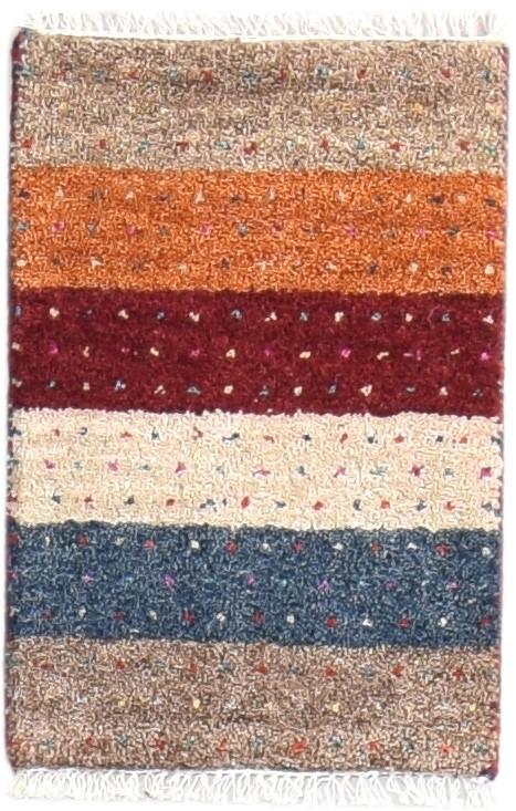 Multi Color Wool Rug 1X2 Southwestern Hand Knotted American Tribal Small Carpet 