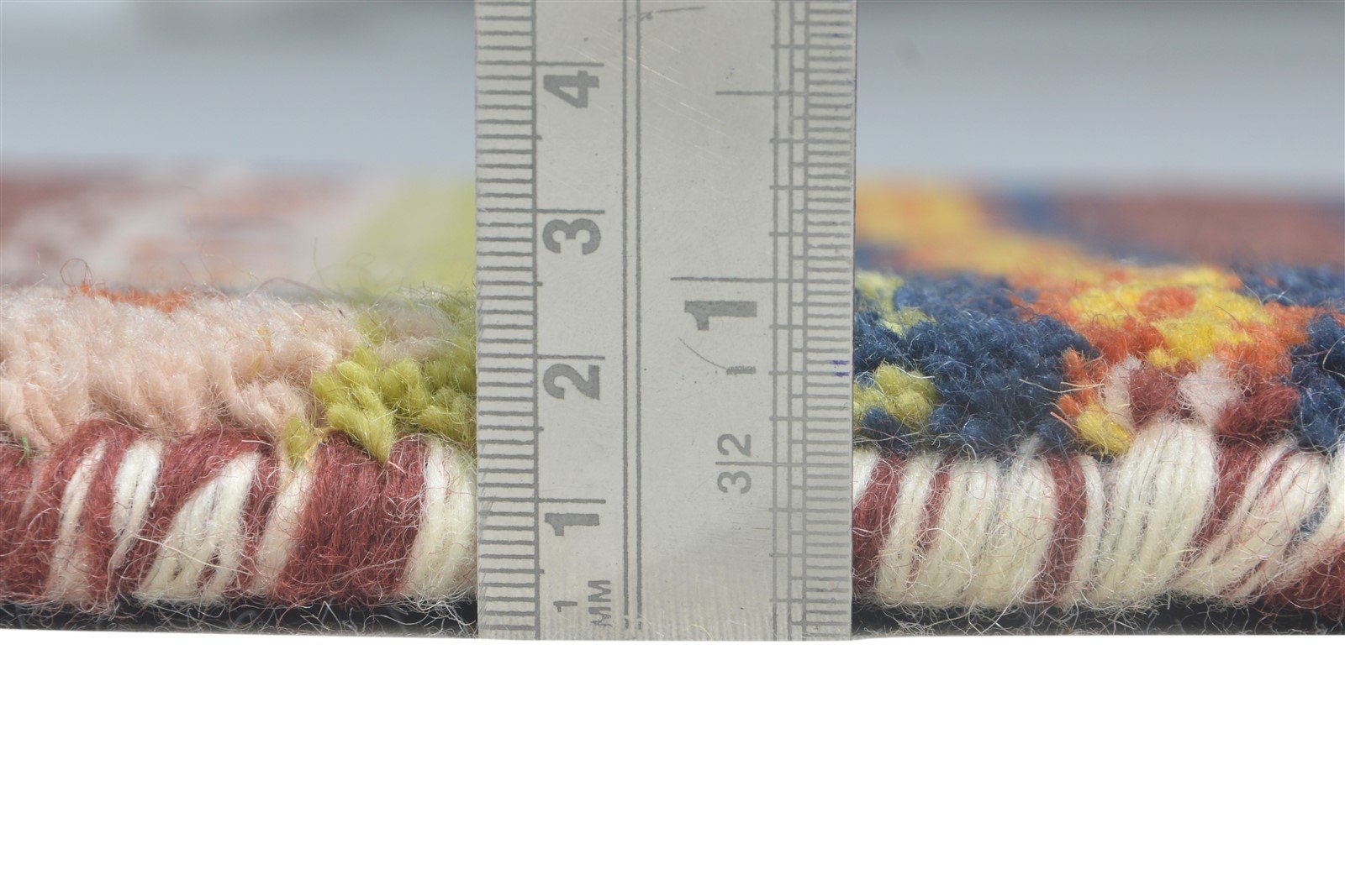 Adelle Wool Multi Color Rug 1X2 Southwestern Hand Knotted Gabbeh Striped   7865060327573