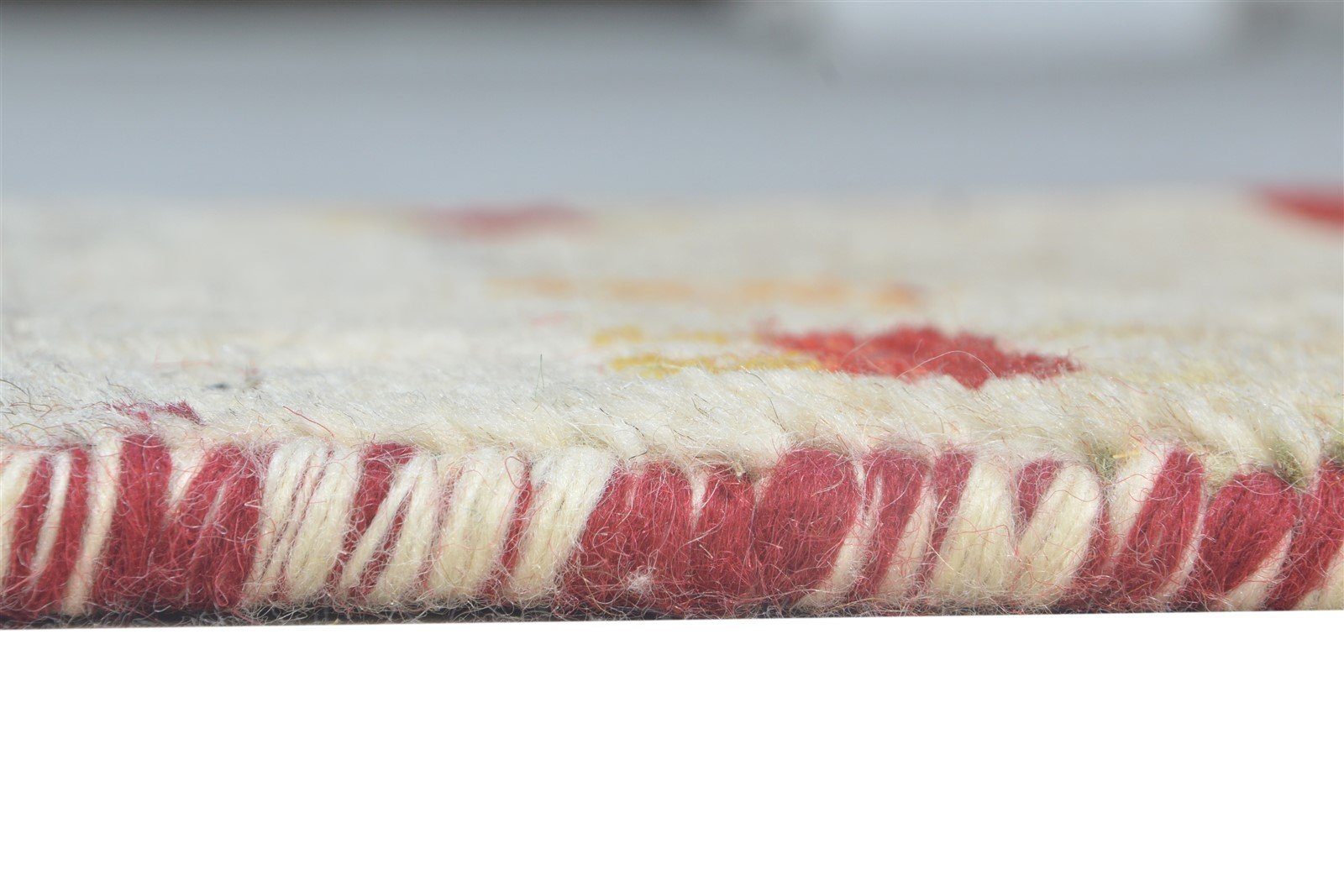 Wool Red Rug 1' X 2' Southwestern Hand Knotted American Tribal Small Carpet  Area Rug 