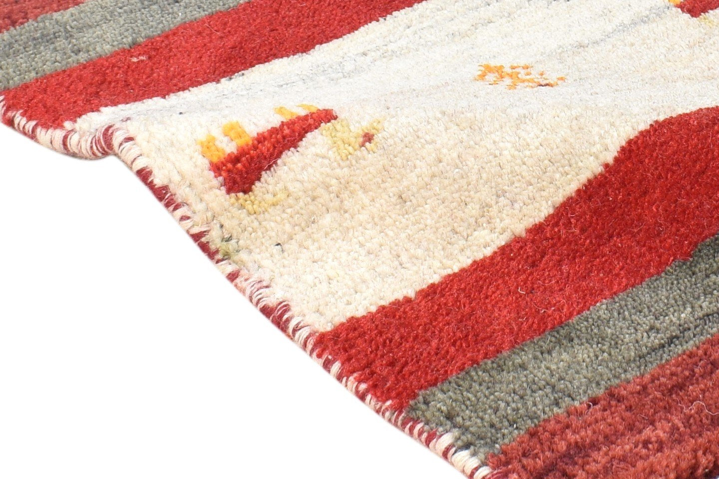 Wool Red Rug 1' X 2' Southwestern Hand Knotted American Tribal Small Carpet  Area Rug 