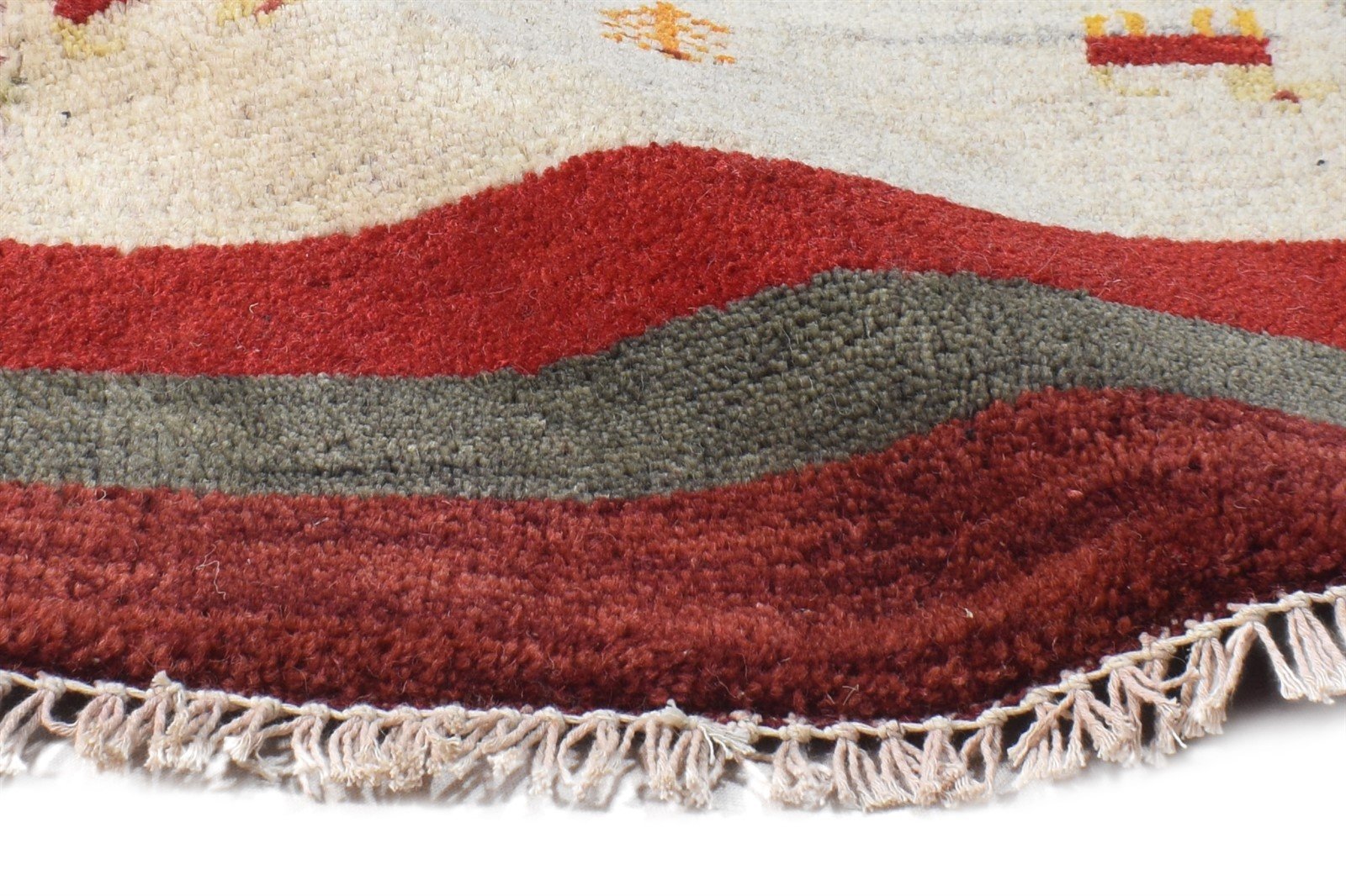 Wool Red Rug 1' X 2' Southwestern Hand Knotted American Tribal Small Carpet  Area Rug 