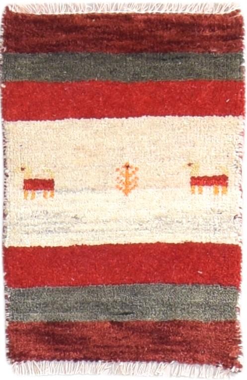 Wool Red Rug 1' X 2' Southwestern Hand Knotted American Tribal Small Carpet 