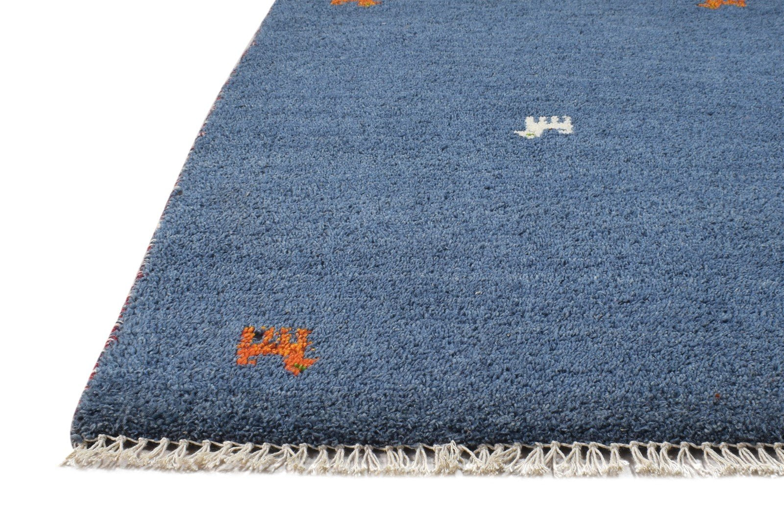 Wool Blue Rug 2' X 3' Southwestern Hand Knotted American Tribal Small Carpet 