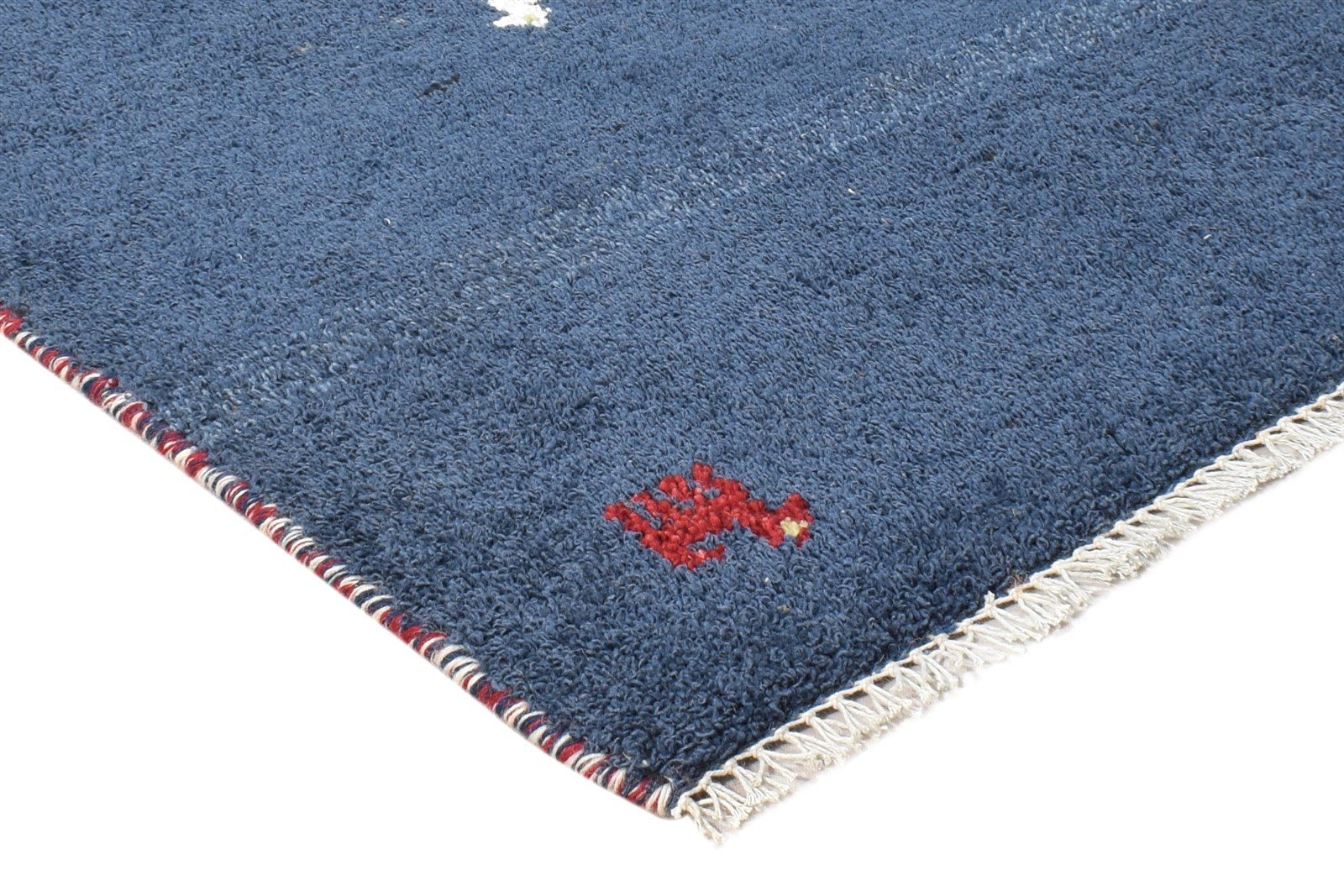 Wool Blue Rug 2' X 3' Southwestern Hand Knotted American Tribal Small Carpet 