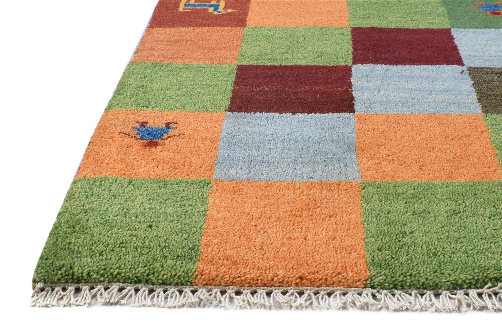 Hand Knotted Multi Color Wool Rug 2X3 Southwestern American Tribal Small Carpet 