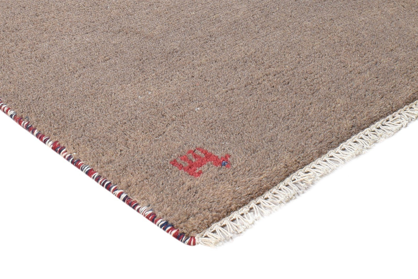 Taupe Wool Rug 2' X 3' Southwestern Hand Knotted American Tribal Small Carpet 