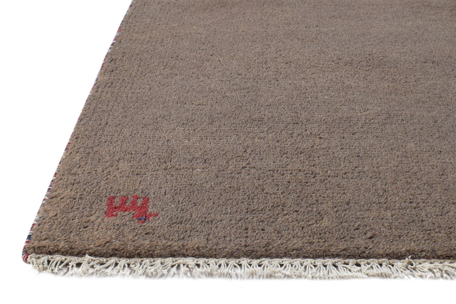 Taupe Wool Rug 2' X 3' Southwestern Hand Knotted American Tribal Small Carpet 