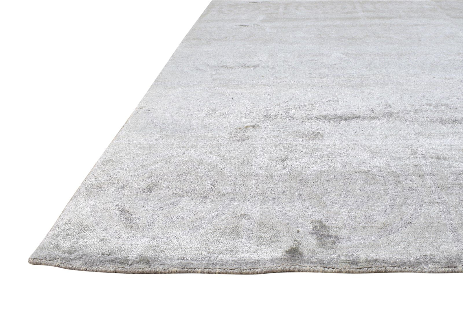 Silk Grey Rug 6' X 9' Modern Hand Knotted Scandinavian Nordic Room Size Carpet 