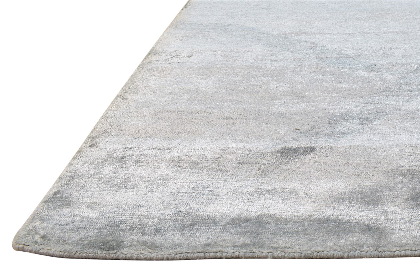 6' X 9' Rug Silk Grey Modern Hand Knotted American Abstract Room Size Carpet 