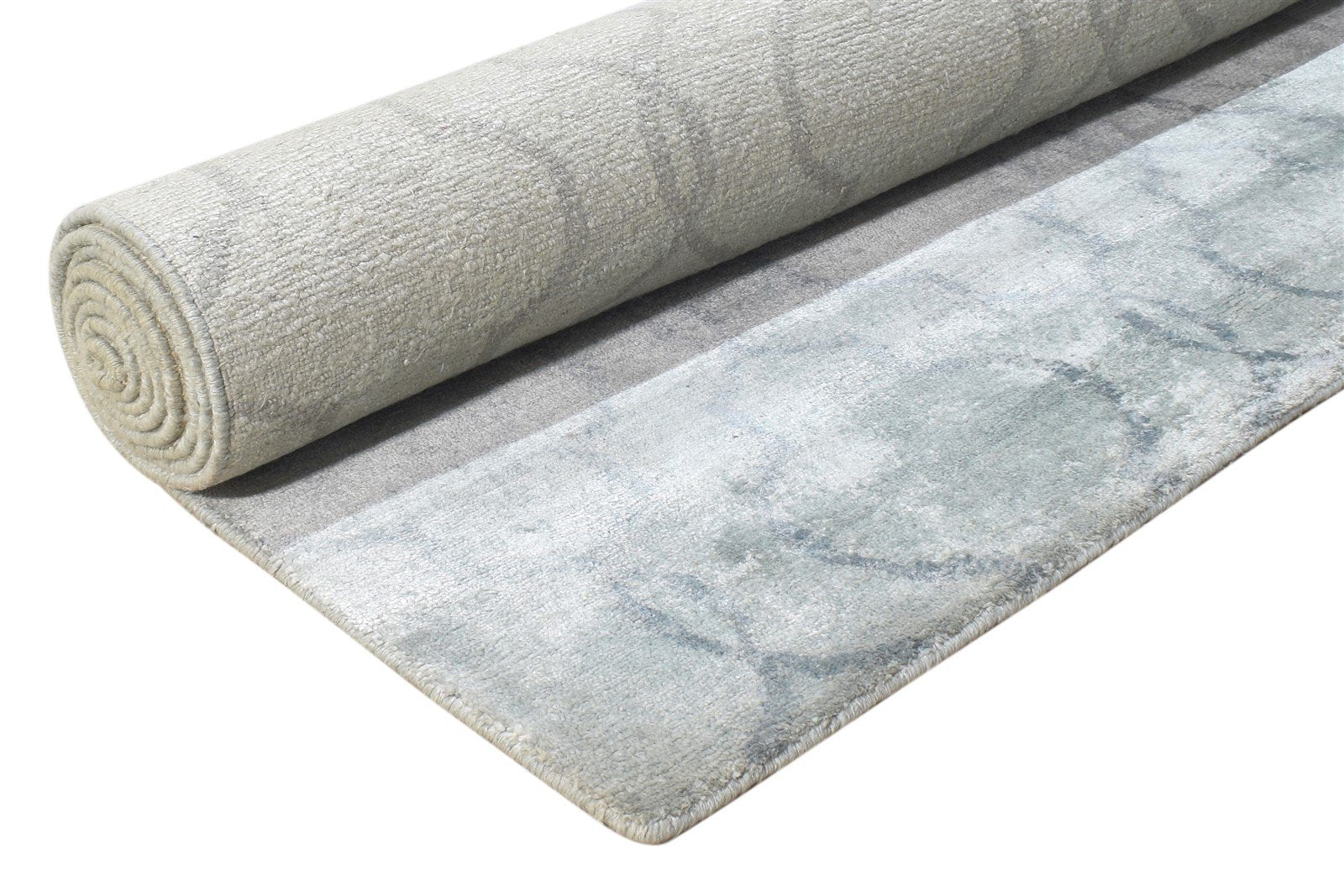 Grey Silk Rug 6' X 9' Modern Hand Knotted Moroccan Trellis Room Size Carpet  Area Rug 