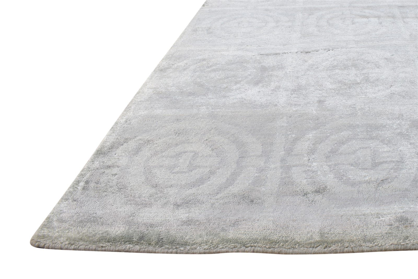 Silk Grey Rug 6' X 9' Modern Hand Knotted Scandinavian Nordic Room Size Carpet 