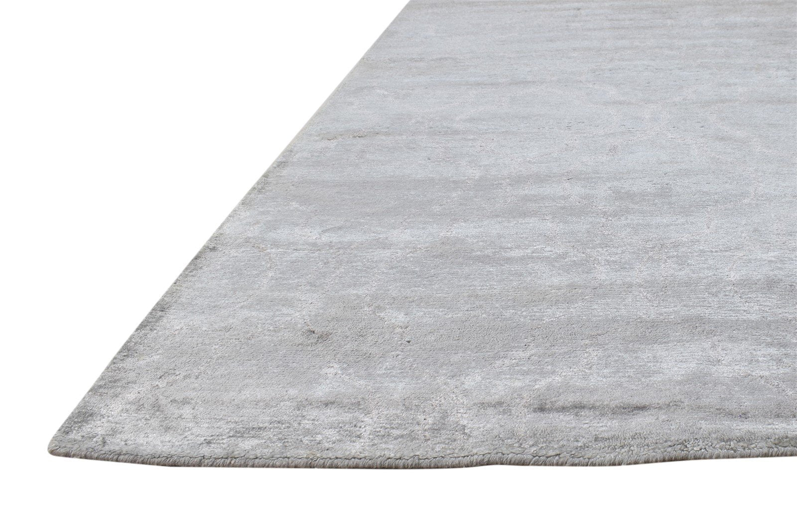 Silk Grey Rug 6' X 9' Modern Hand Knotted American Abstract Room Size Carpet 