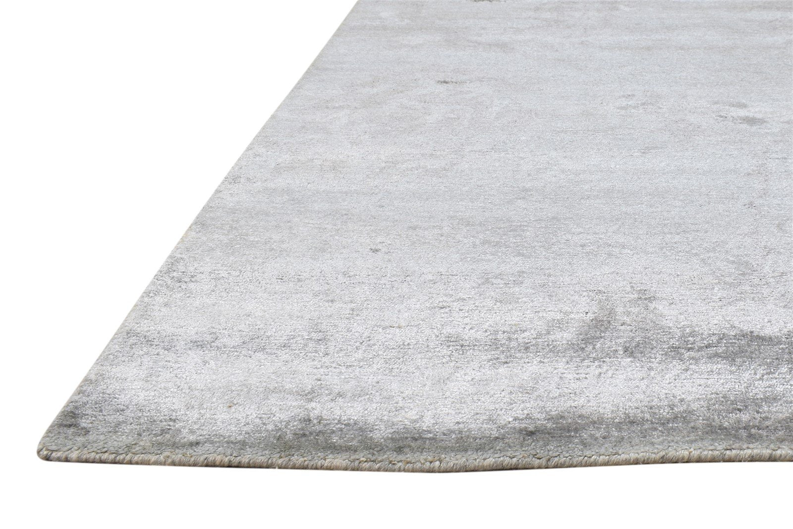 6' X 9' Rug Silk Grey Modern Hand Knotted American Abstract Room Size Carpet 