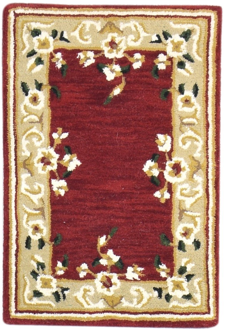 Hand Tufted Red Wool Rug 2' X 3' Persian Abbuson Oriental Small Carpet 