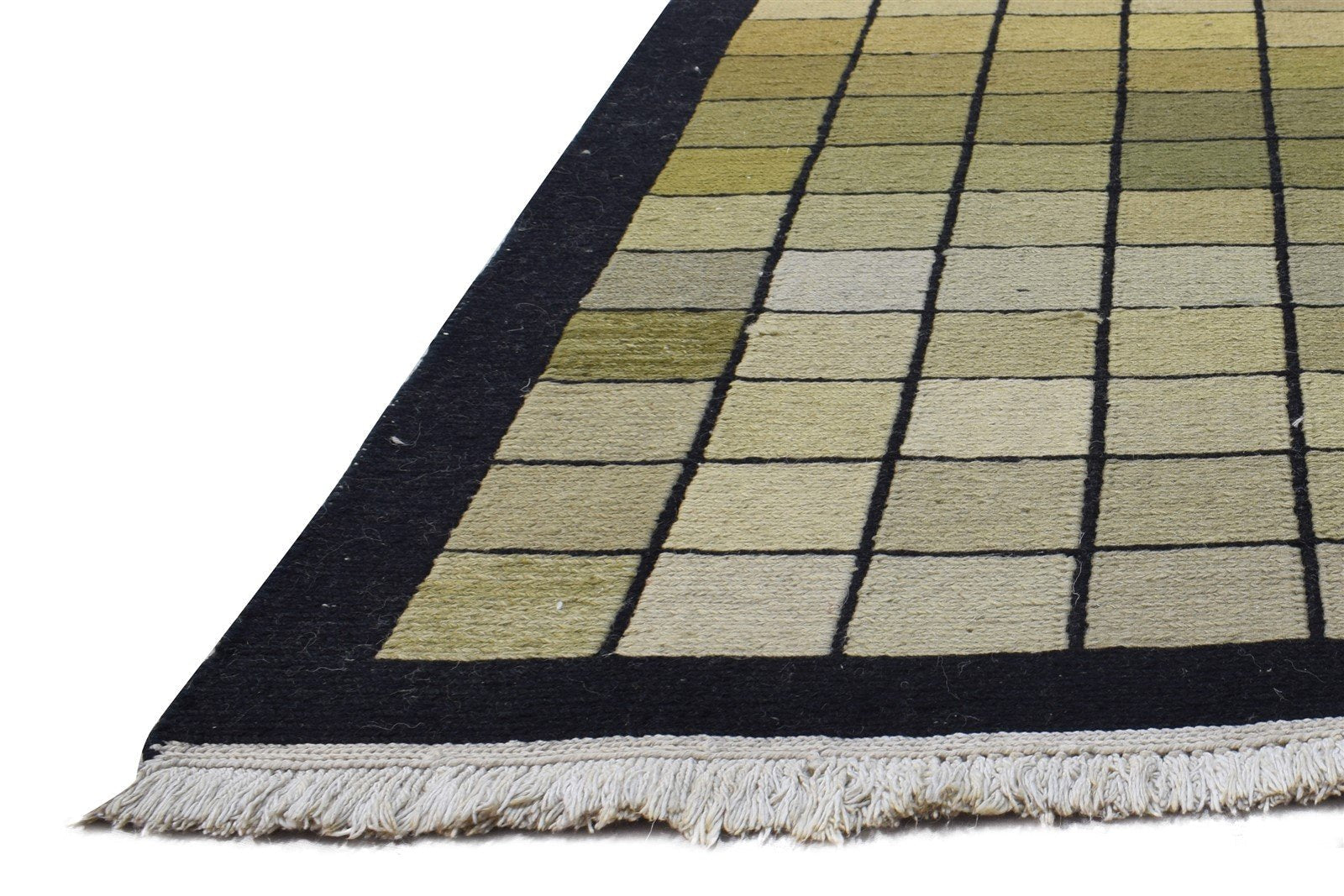 Wool Multi Color Rug 3X8 Modern Hand Knotted Scandinavian Geometric Small Runner 