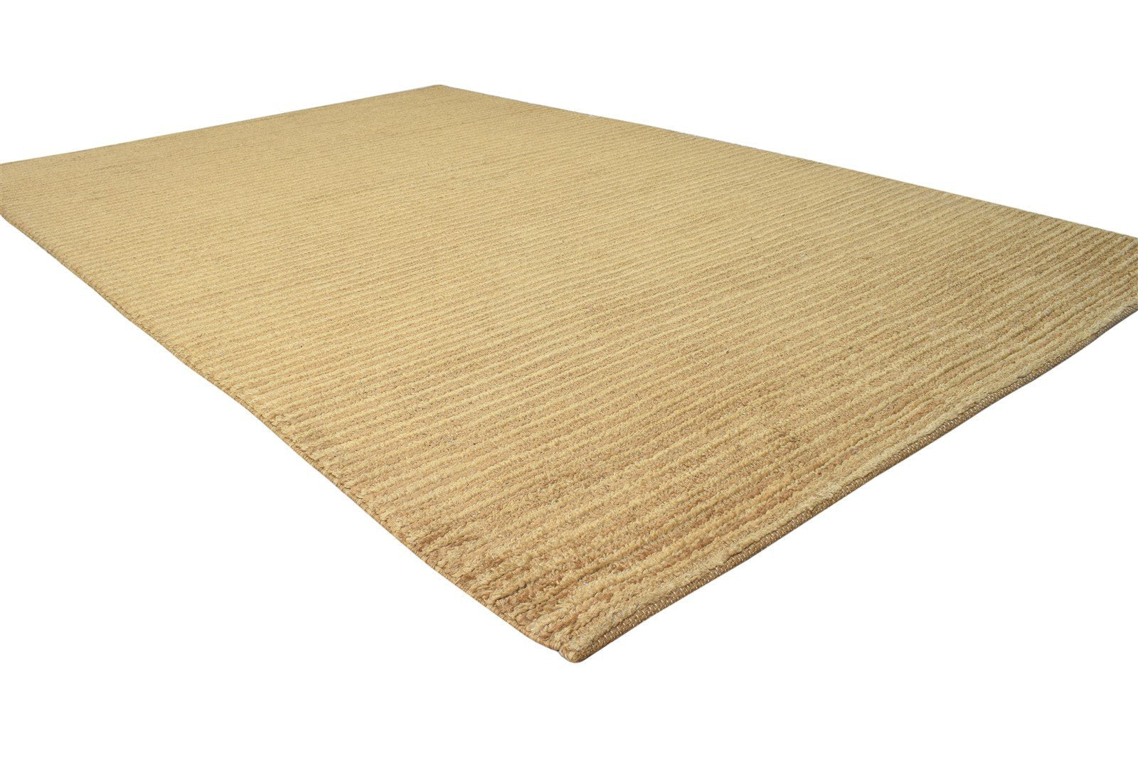 Jute Brown Rug 5' X 8' Modern Hand Woven Scandinavian Striped Room Size Carpet 