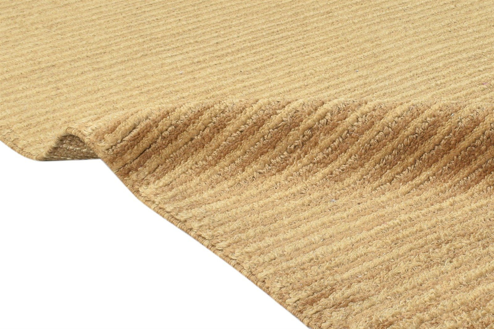 Jute Brown Rug 5' X 8' Modern Hand Woven Scandinavian Striped Room Size Carpet 