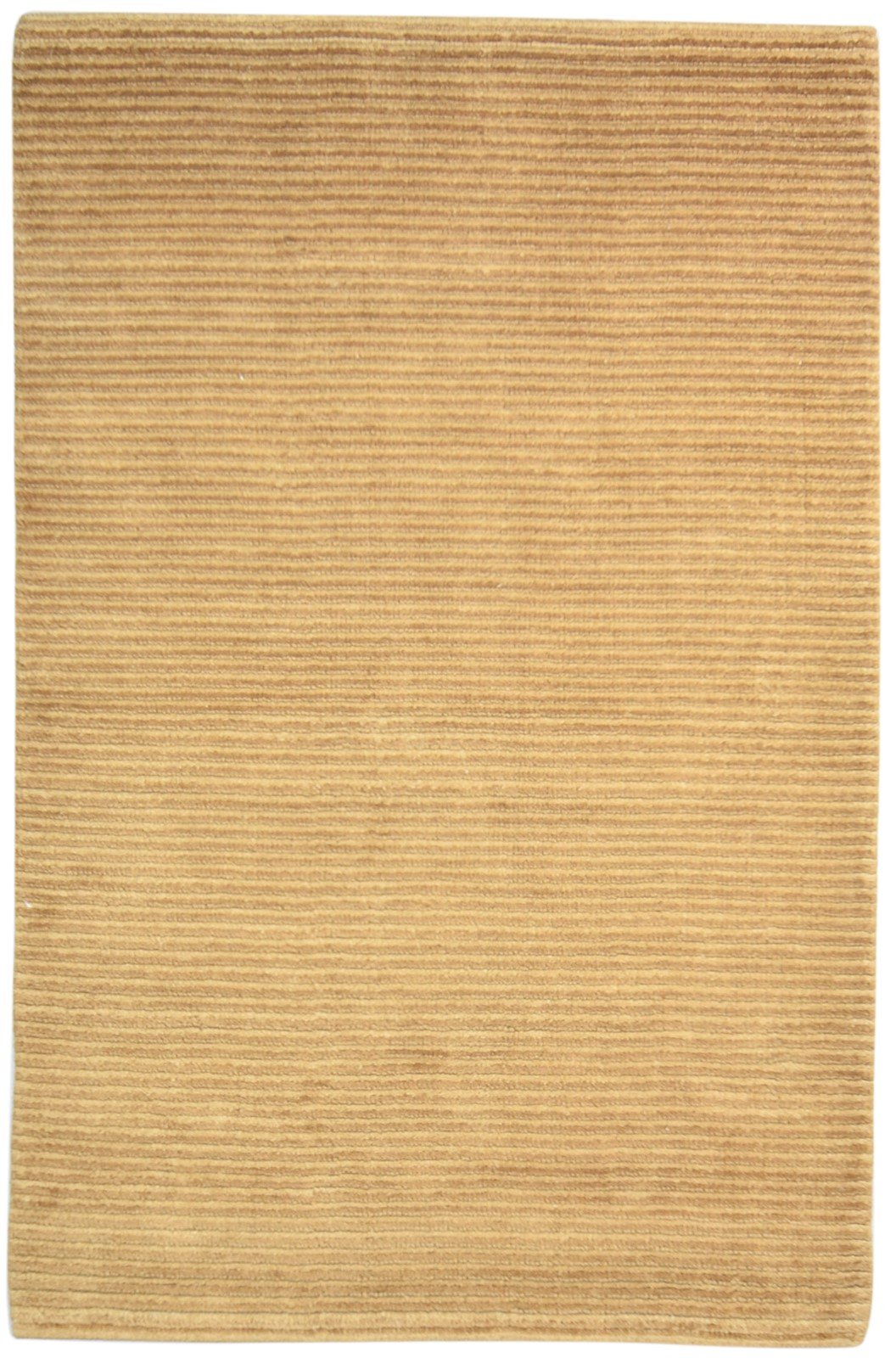 Jute Brown Rug 5' X 8' Modern Hand Woven Scandinavian Striped Room Size Carpet 