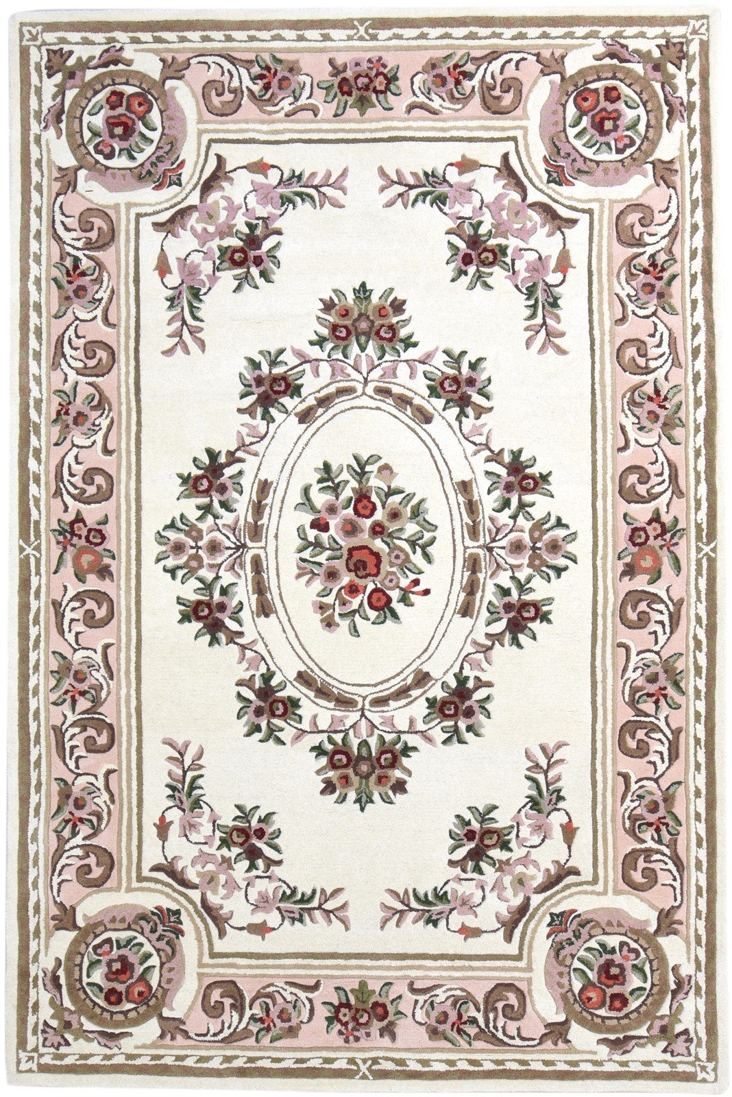 Hand Tufted Cream Wool Rug 7' X 10' Persian Abbuson Oriental Large Carpet 