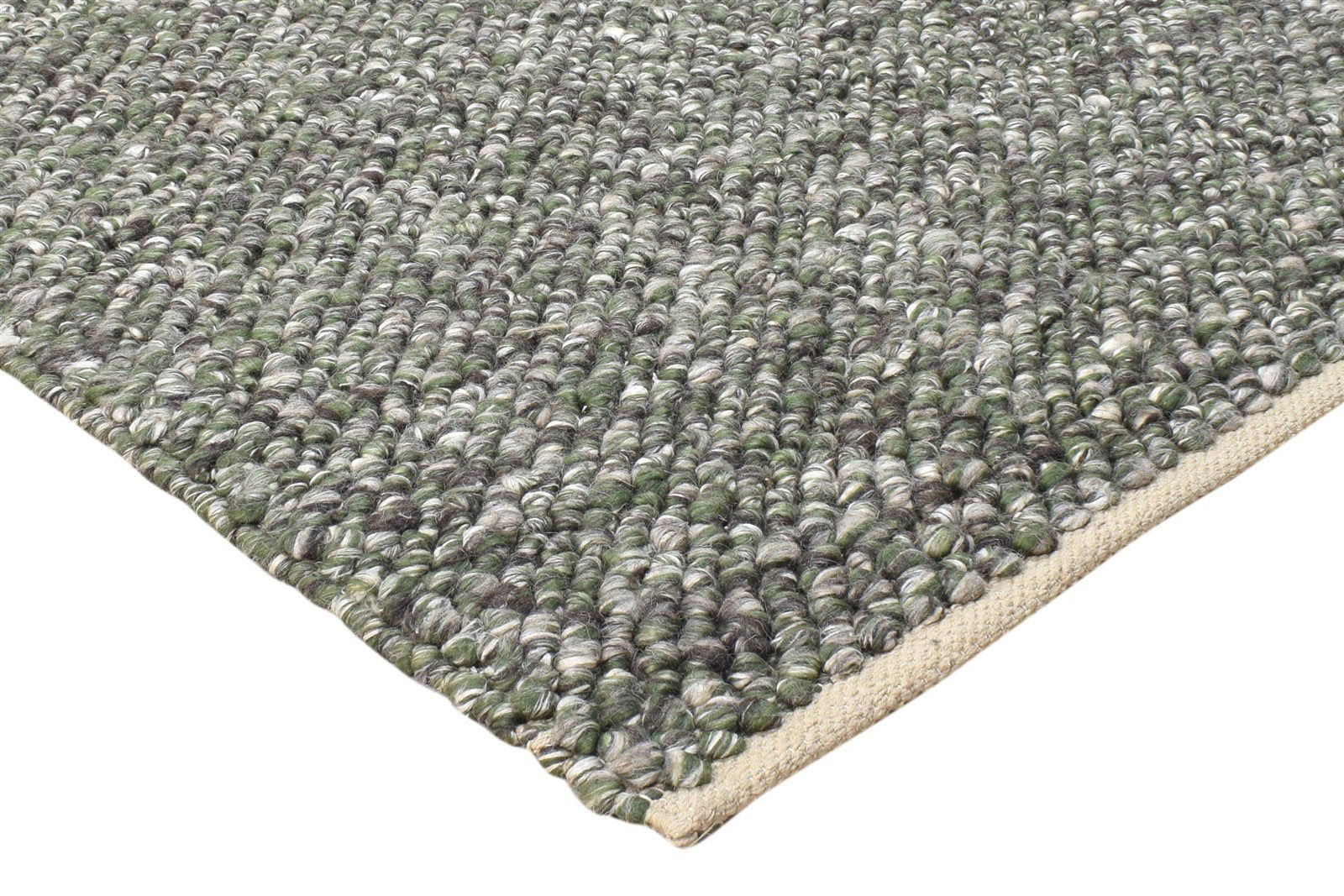 5' X 8' Rug Wool Grey Modern Hand Woven Scandinavian Solid Room Size Carpet 