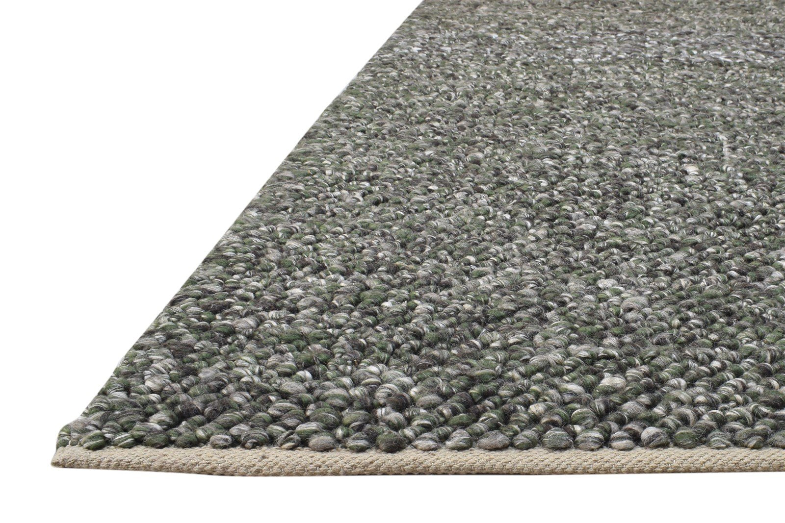 5' X 8' Rug Wool Grey Modern Hand Woven Scandinavian Solid Room Size Carpet 