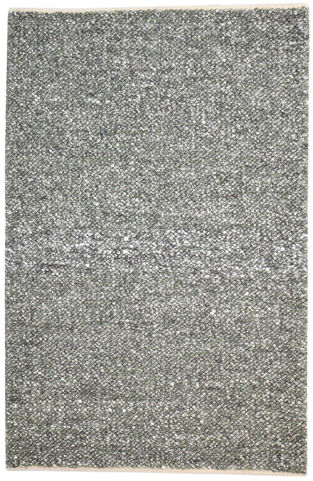 5' X 8' Rug Wool Grey Modern Hand Woven Scandinavian Solid Room Size Carpet 