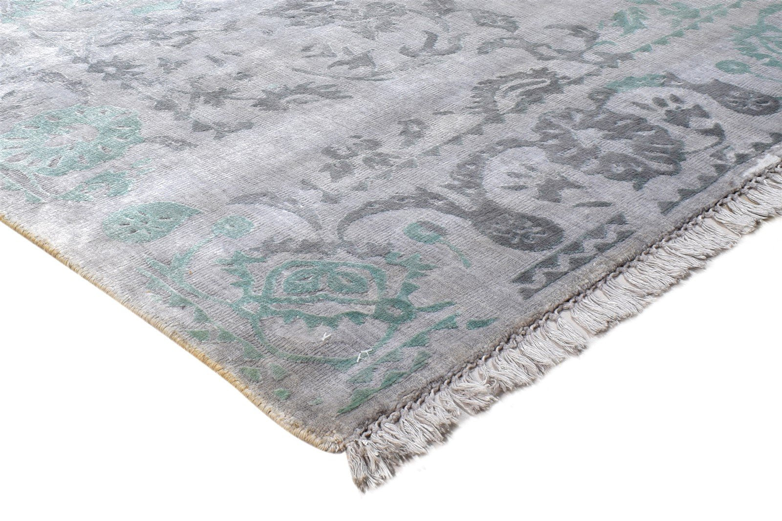 Handloom Grey Silk Rug 5' X 8' Persian Oushak Oriental Room Size Carpet   7865073926293