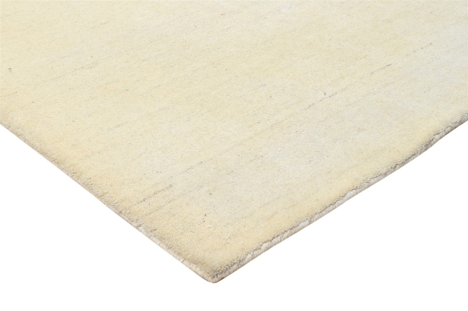 Wool Cream Rug 5' X 8' Modern Handloom Scandinavian Solid Room Size Carpet 