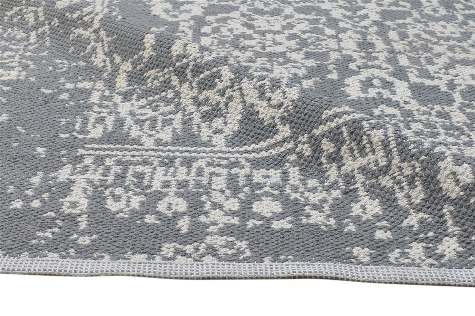 Jacquard Loom Dark Grey Pet Yarn Rug 5X8 Modern Oriental Abstract Room Size 