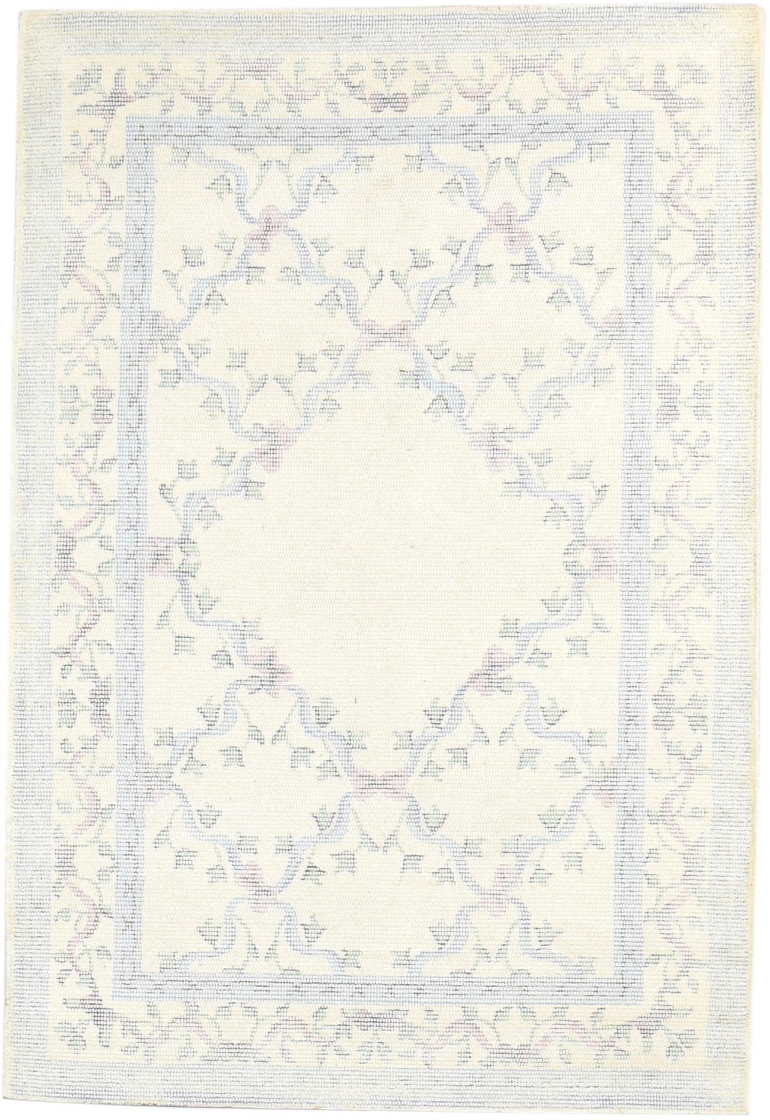 Wool Cream Rug 4' X 6' Persian Hand Tufted Abbuson Oriental Room Size Carpet 