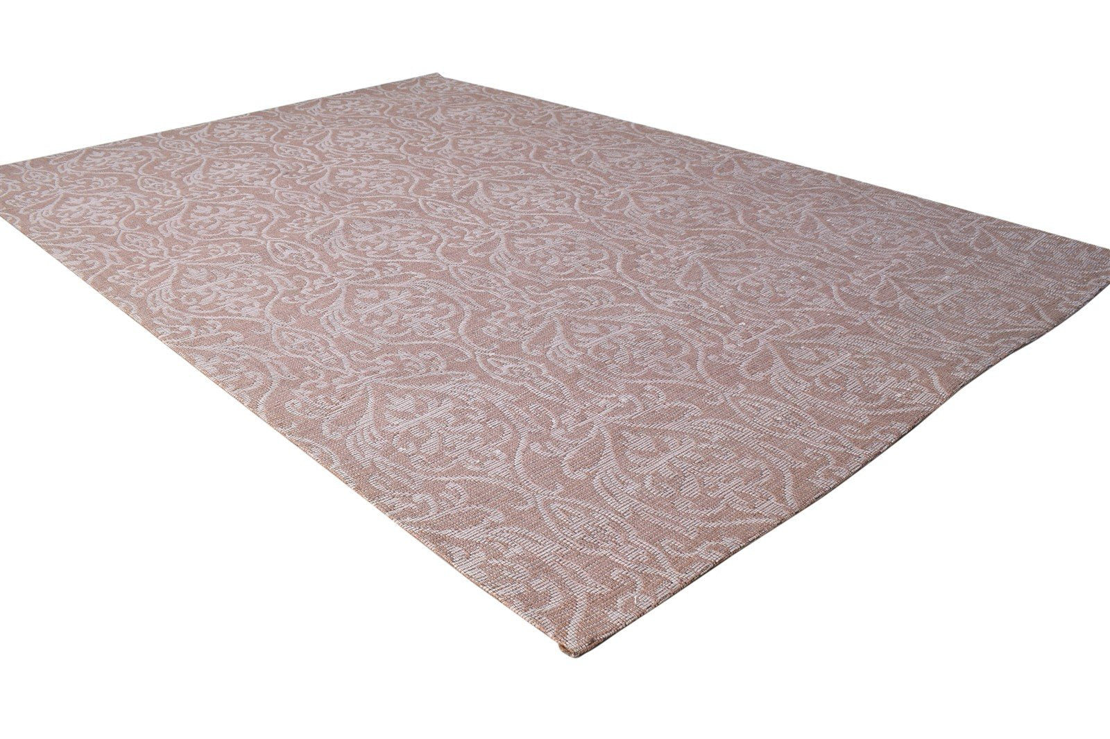 4' X 6' Rug Polyester Taupe Modern Jacquard Loom French Floral Room Size Carpet 