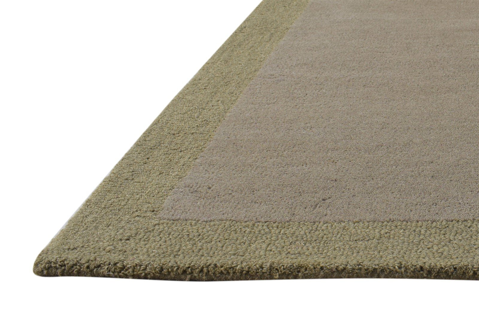 Grey Wool Rug 2' X 3' Modern Hand Tufted Scandinavian Bordered Small Carpet 