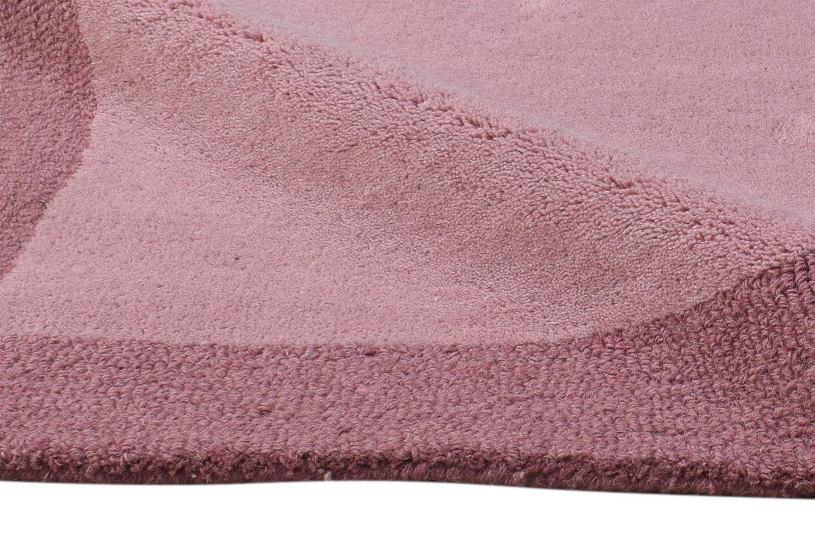 Pink Wool Rug 2' X 3' Modern Hand Tufted Scandinavian Bordered Small Carpet 