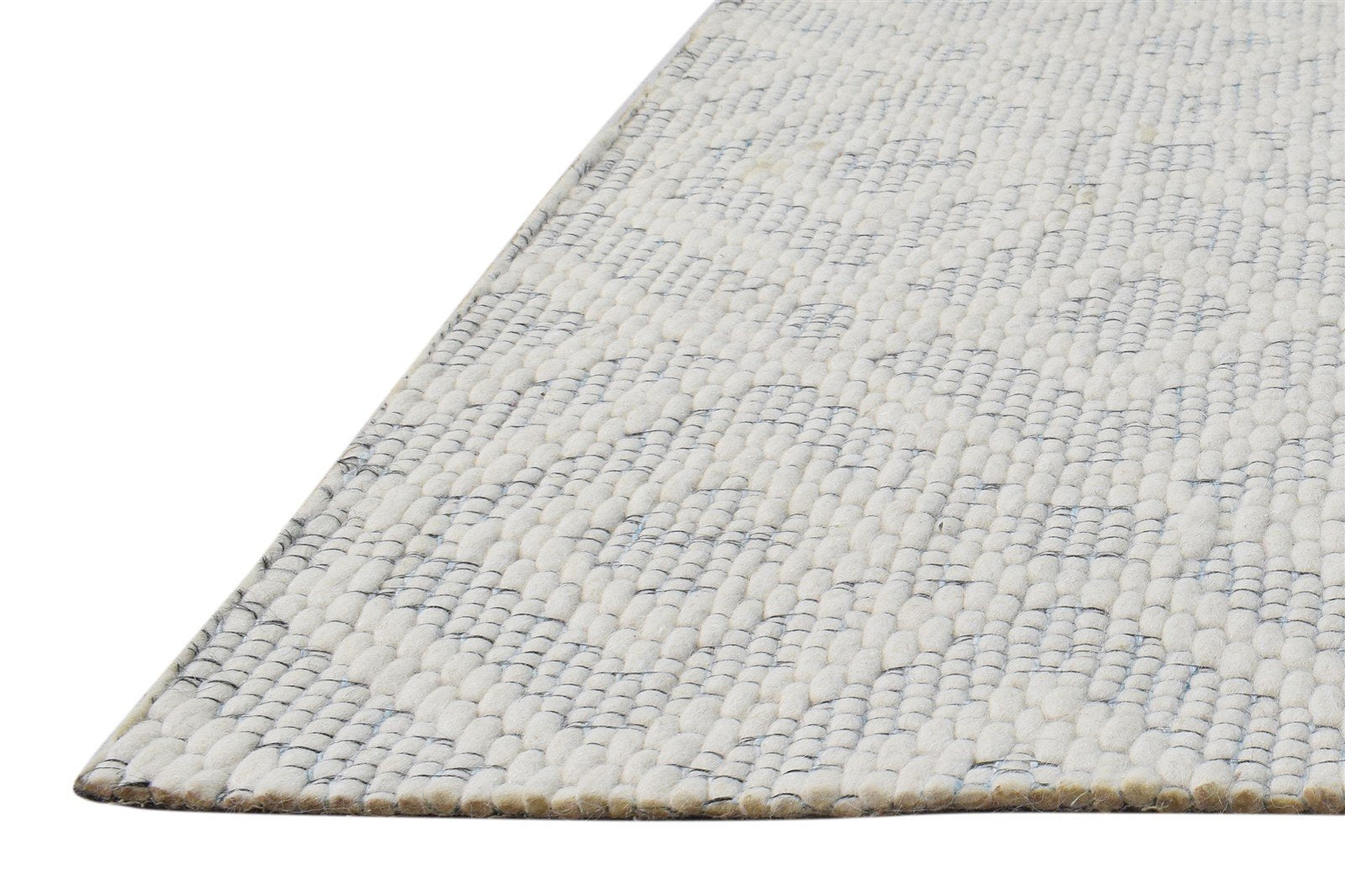 2'6 X 5' Rug Wool Off-White Modern Hand Woven Scandinavian Nordic Small Carpet 