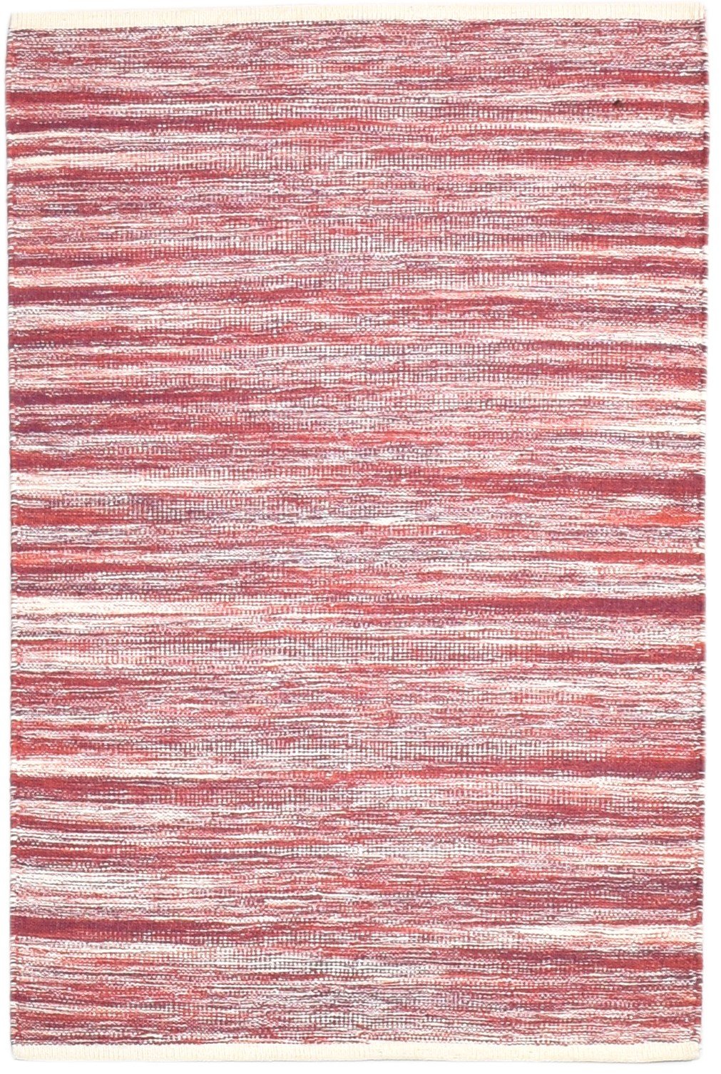 Red Wool Rug 3' X 4' Modern Dhurrie Scandinavian Abstract Small Carpet 