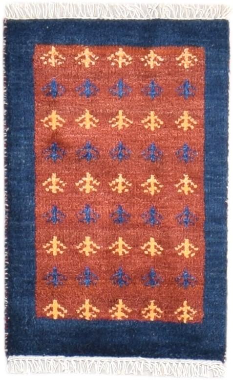 Red Wool Rug 1' X 2' Southwestern Hand Knotted American Tribal Small Carpet 