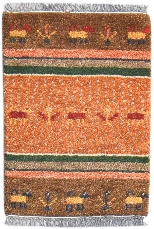 1' X 2' Rug Wool Rust Southwestern Hand Knotted American Tribal Small Carpet 