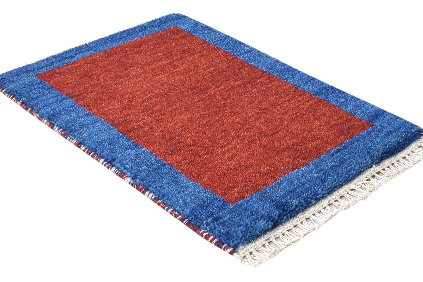 1' X 2' Rug Wool Wine Southwestern Hand Knotted Gabbeh Tribal Small Carpet 