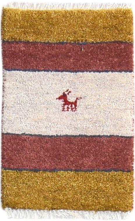 Hand Knotted Multi Color Wool Rug 1X2 Southwestern Gabbeh Tribal Small Carpet 