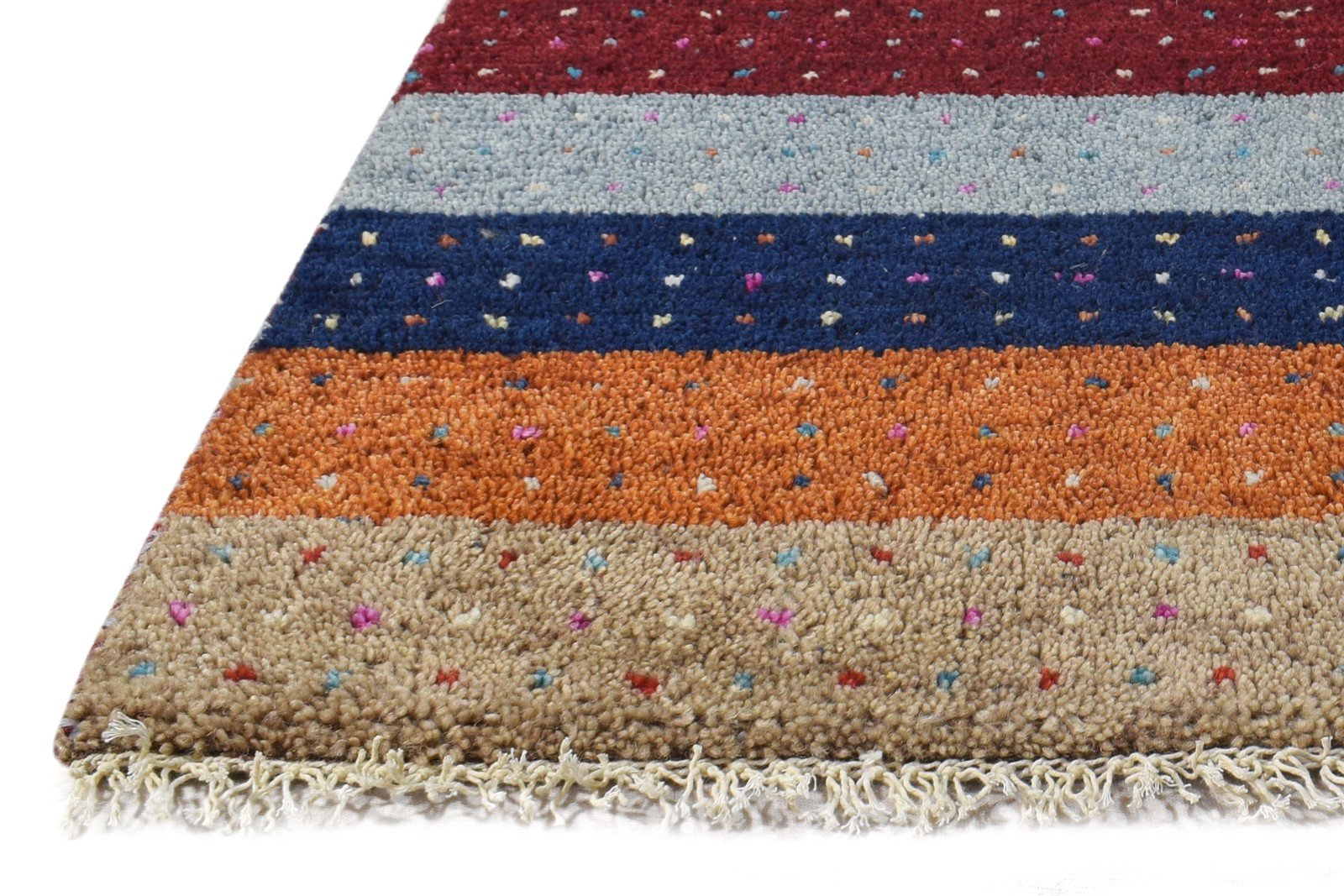 Wool Multi Color Rug 1X2 Southwestern Hand Knotted Gabbeh Tribal Small Carpet 