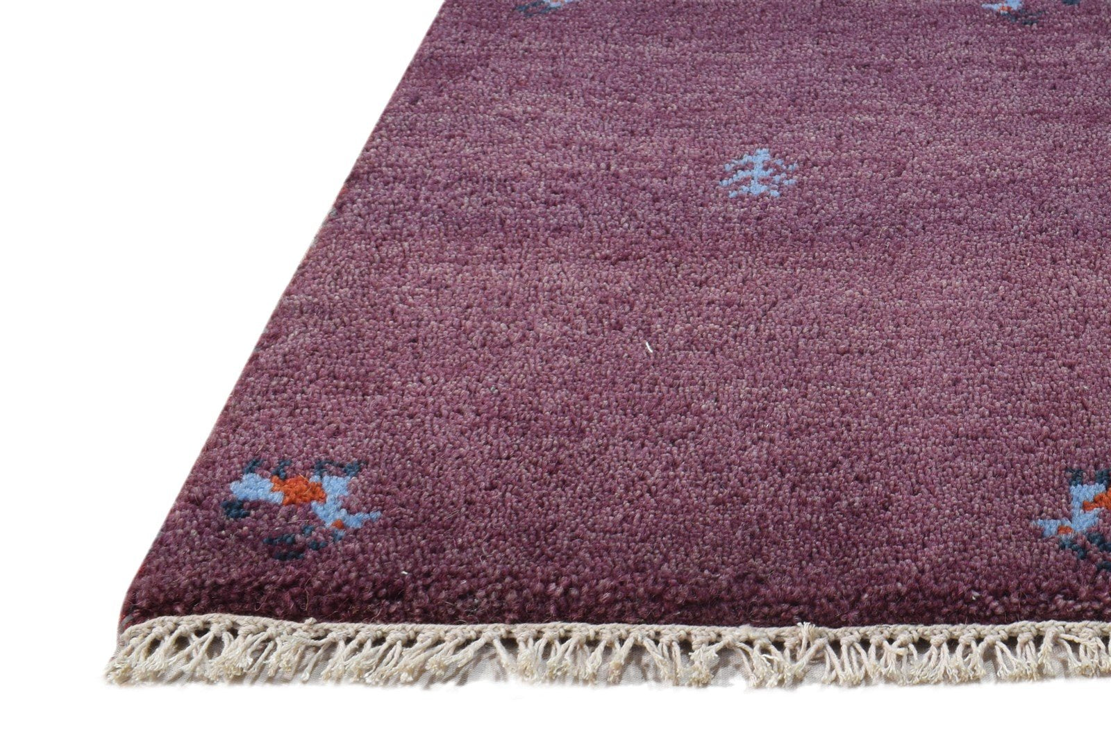 1' X 2' Rug Wool Purple Southwestern Hand Knotted American Tribal Small Carpet 