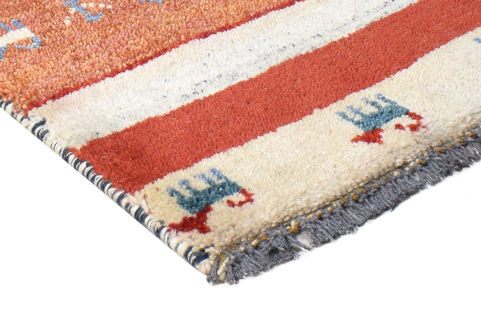 Wool Rust Rug 1' X 2' Southwestern Hand Knotted American Tribal Small Carpet 