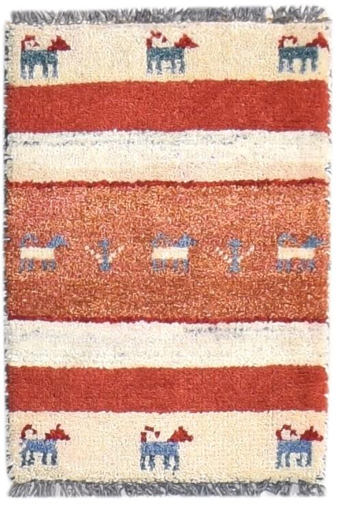 Wool Rust Rug 1' X 2' Southwestern Hand Knotted American Tribal Small Carpet 