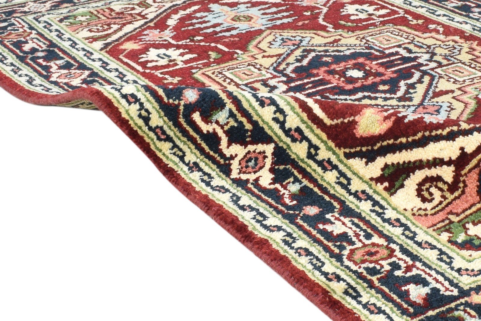 3' X 5' Rug Wool Red Persian Hand Knotted Heriz-Indian Oriental Room Size Carpet 