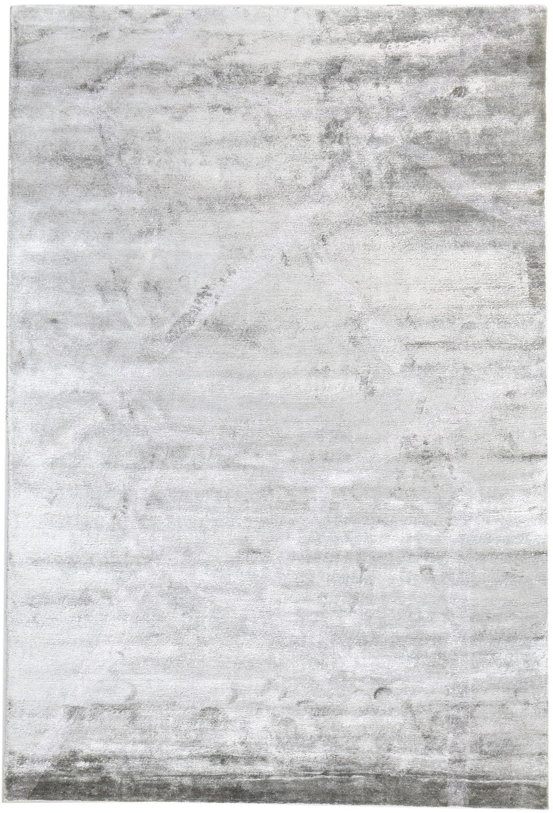 6' X 9' Rug Silk Grey Modern Hand Knotted American Abstract Room Size Carpet 